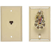 Allen Tel AT697B One Piece Wall Jack - 8P8C